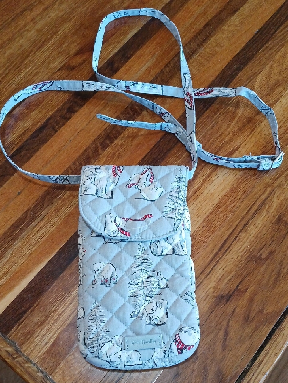 Vera Bradley Carson Cellphone Crossbody - Beary Merry Pattern